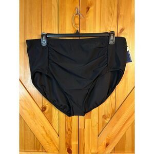 Sonnet Shores Womens High Waist Bikini Swimsuit Bottom Black Size 22W nwt (0267)